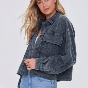 Forever 21 Charcoal Teddy Jacket